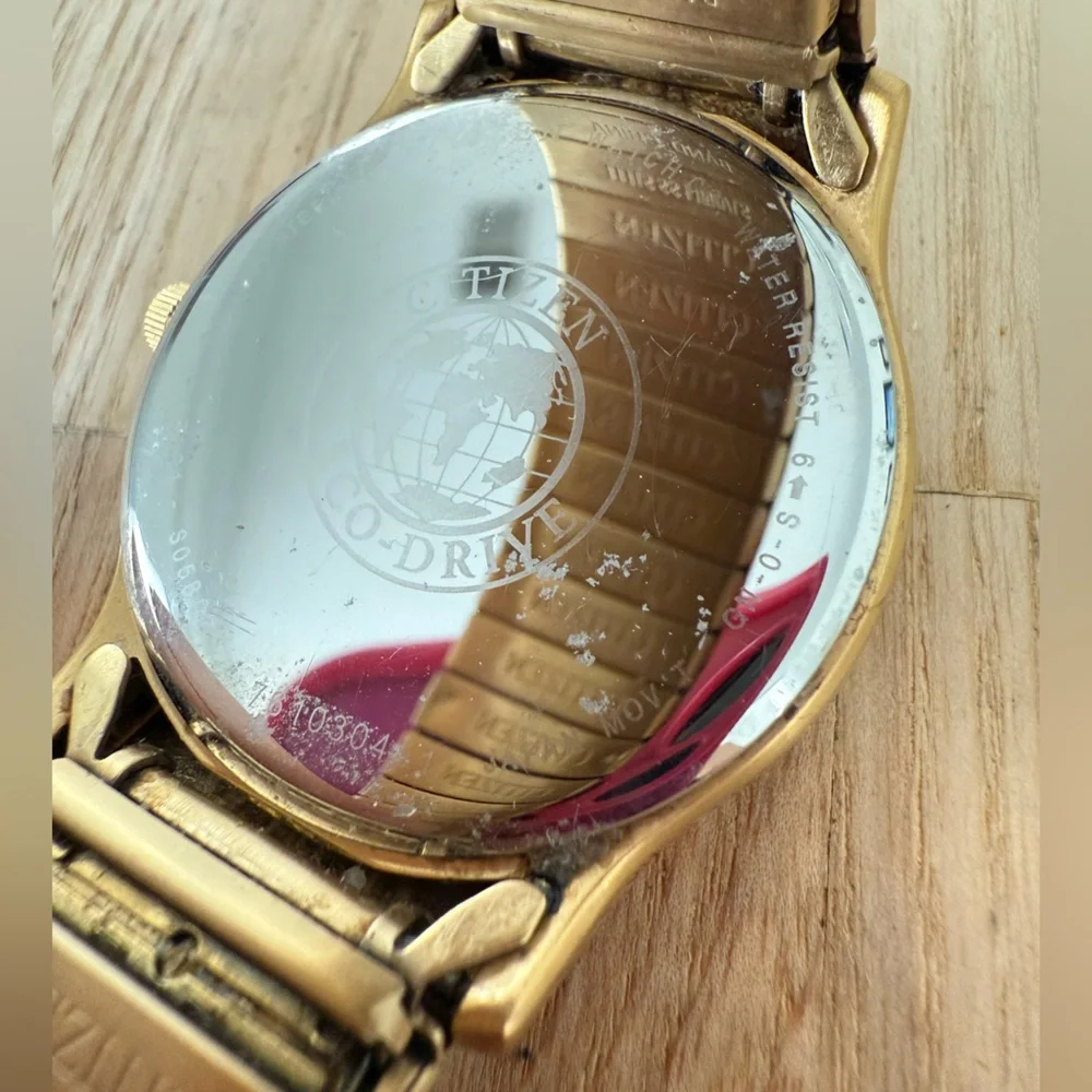 Citizen eco-drive men’s gold tone solar dress watch